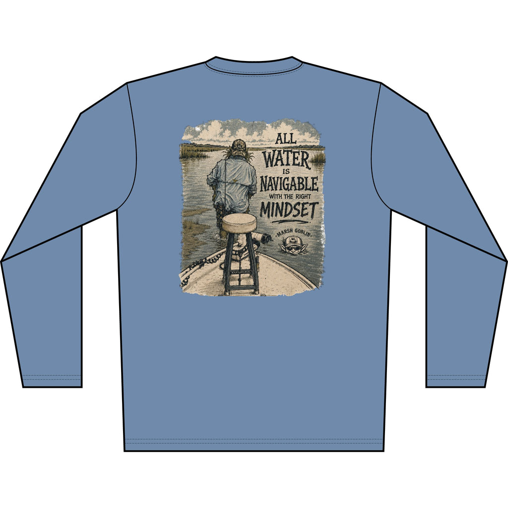 All Water Is Navigable UPF 50+ Performance Fishing Shirt