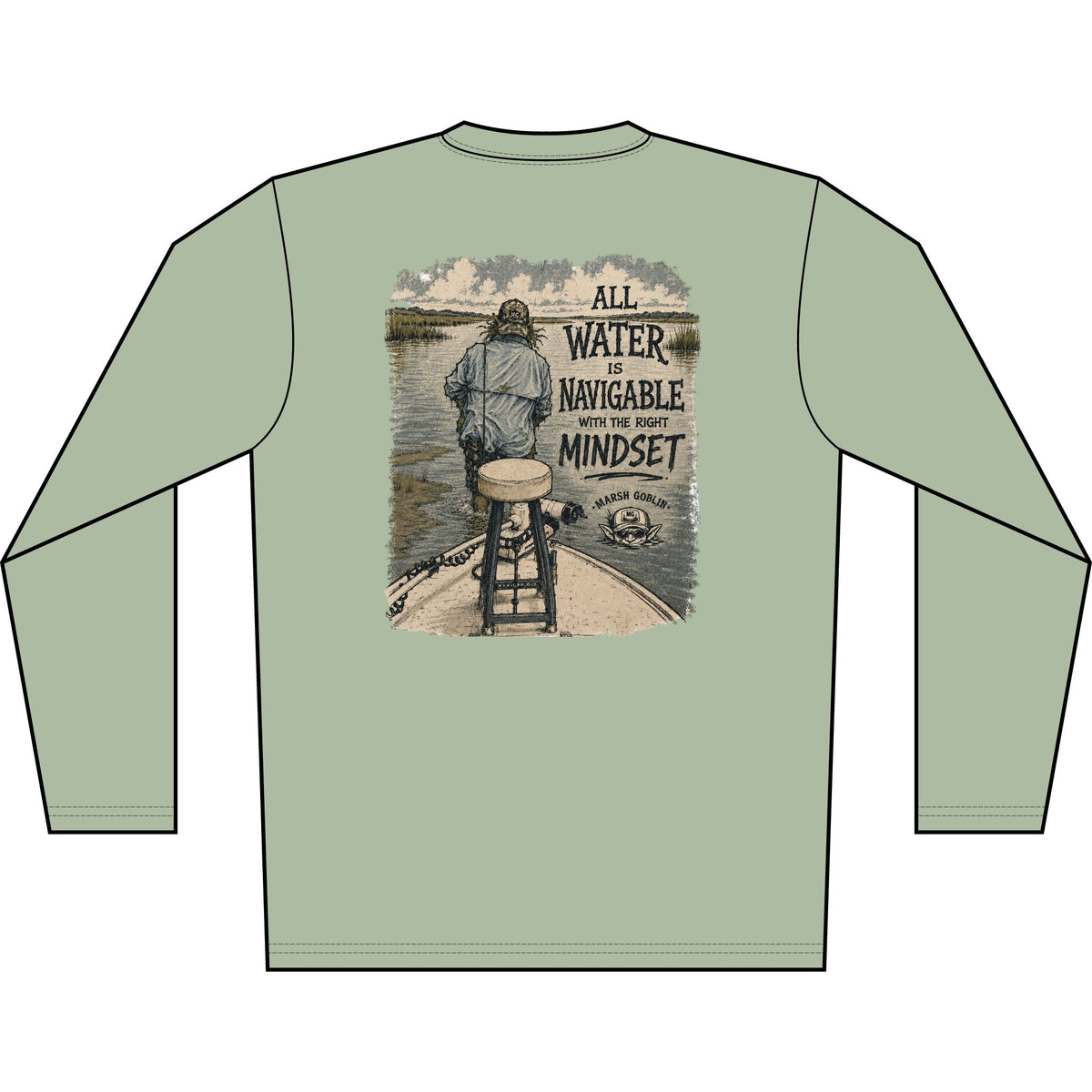 All Water Is Navigable UPF 50+ Performance Fishing Shirt