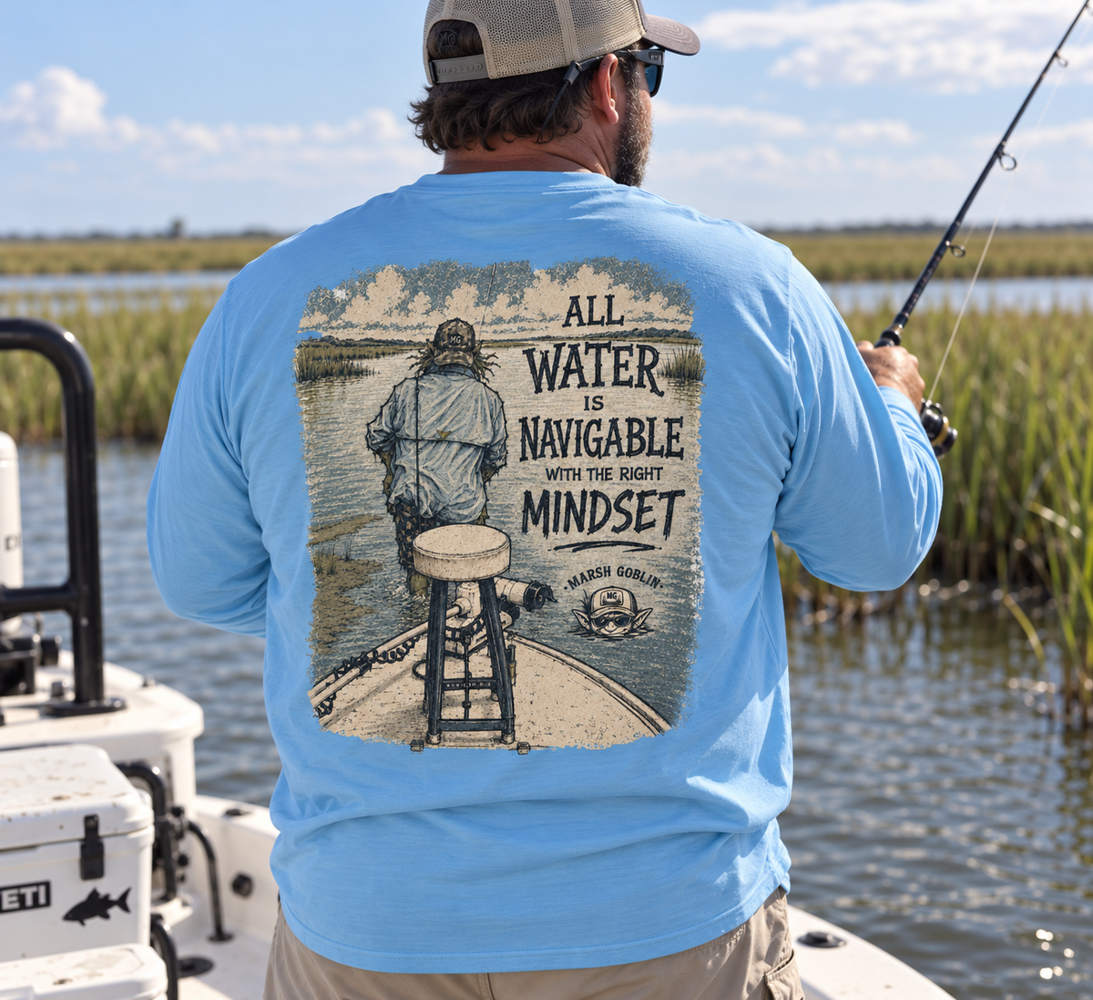 All Water Is Navigable UPF 50+ Performance Fishing Shirt