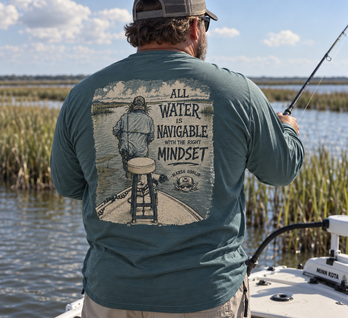 All Water Is Navigable UPF 50+ Performance Fishing Shirt
