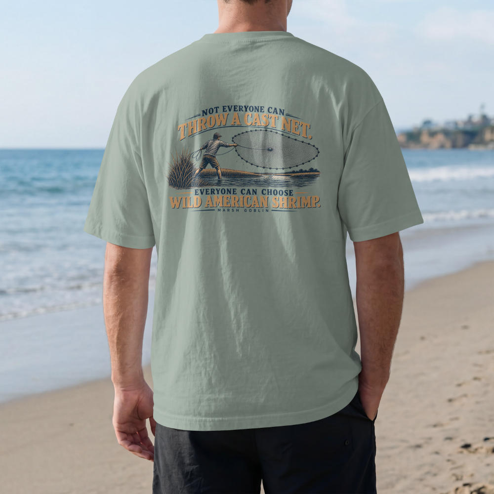 Throw a Cast Net – Wild American Shrimp Tee