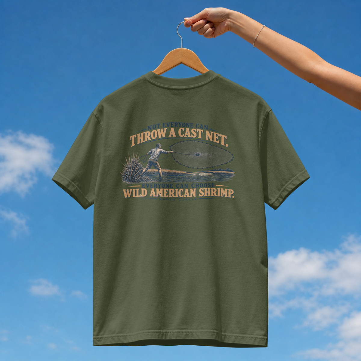 Throw a Cast Net – Wild American Shrimp Tee